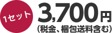 1セット 3,700円+（税金、梱包送料含む）